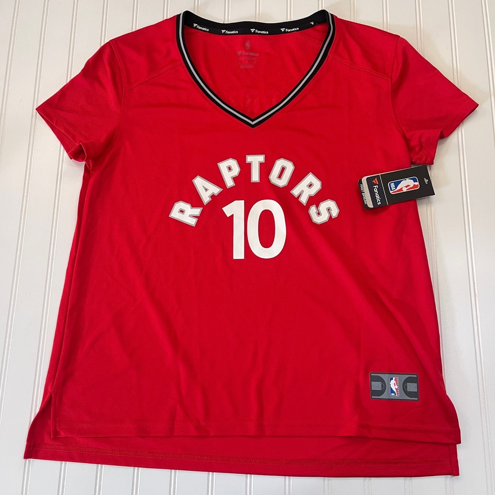NWT Fanatics NBA Toronto Raptors DeMar DeRozan Jersey T Shirt Red Womens Large